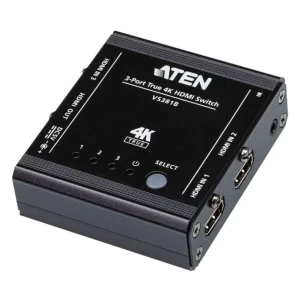 Aten. vs381b commutateur hdmi 2.0 3 ports