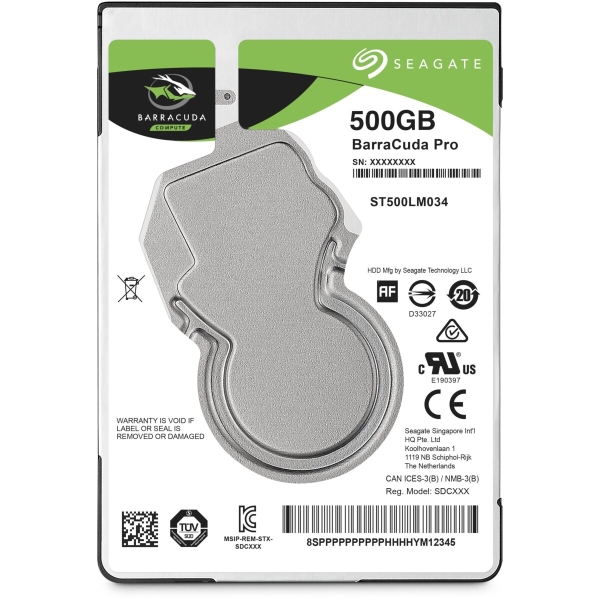 Disque dur 2′1/2 sata 500 go 128mo 7200 tours