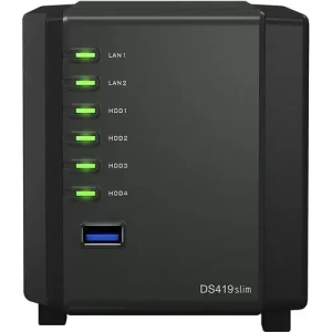 Boîtier nas à 4 baies synology diskstation ds419slim