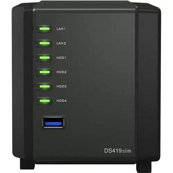 Boîtier nas à 4 baies synology diskstation ds419slim